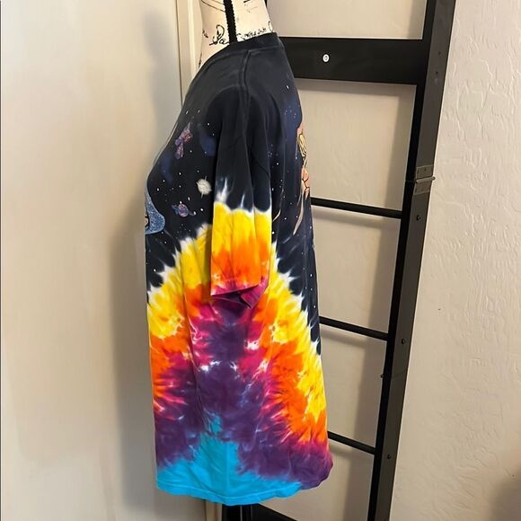 Liquid Blue Multi Color Mushroom Bohemian Tie-Dye Shirt Festival Concert - Picture 3 of 7